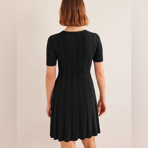 Boden black knit flare mini dress size 14 - Picture 6 of 6